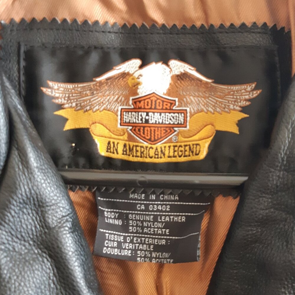 Harley-Davidson "An American Legend"-Authentic Vest Genuine Leather Women Medium - Picture 17 of 17